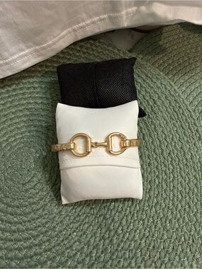 Gold Horsebit Bracelet Accent for Women